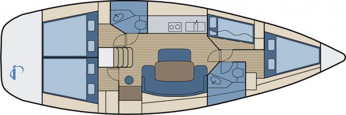 Bauplan der Segelyacht Fix des Segel-Centers Frankfurt